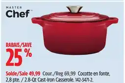 Canadian Tire Master Chef 2.8-Qt Cast-Iron Casserole offer