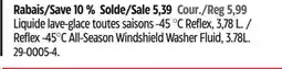 Canadian Tire Reflex -45°C All-Season Windshield Washer Fluid, 3.78L offer