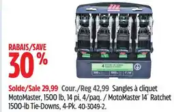 Canadian Tire MotoMaster 14´ Ratchet 1500-lb Tie-Downs offer