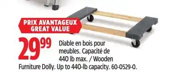 Canadian Tire Hurricane Wooden Furniture Dolly offer