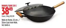 Canadian Tire 32cm Cast-Iron Wok offer