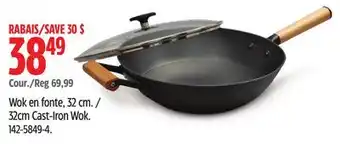 Canadian Tire 32cm Cast-Iron Wok offer