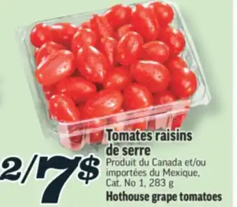 Marché Richelieu Tomates raisins de serre | Hothouse grape tomatoes offer