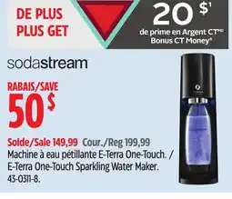 Canadian Tire SodaStream E-Terra One-Touch Sparkling Water Maker offer