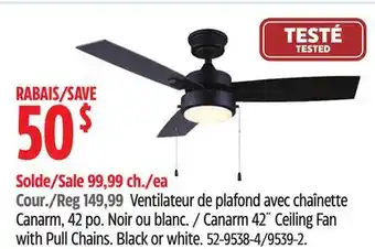 Canadian Tire Canarm 42˝ Ceiling Fan with Pull Chains offer