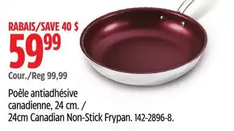 Canadian Tire Paderno 24cm Canadian Non-Stick Frypan offer