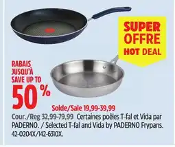 Canadian Tire Selected T-fal and Vida by PADERNO Frypans offer