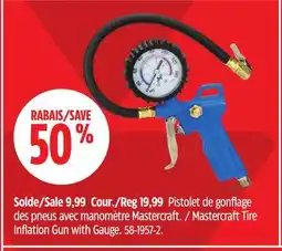 Canadian Tire Mastercraft Tire Inflation Gun with Gauge offer