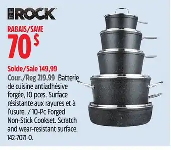 Canadian Tire Heritage the rock 10-Pc Forged Non-Stick Cookset. Scratch and wear-resistant surface offer