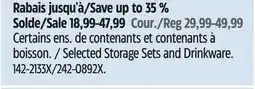 Canadian Tire Selected Storage Sets and Drinkware offer