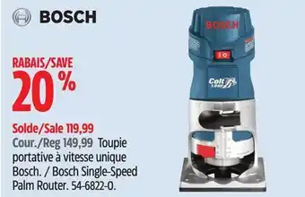 Canadian Tire Bosch Single-Speed Palm Router offer