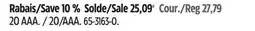 Canadian Tire Duracell 20 AA Alkaline Batteries offer