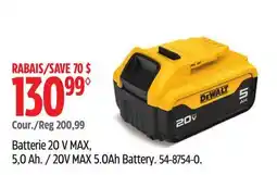 Canadian Tire Dewalt 20V MAX 5.0Ah Battery offer