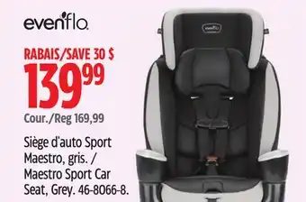 Canadian Tire Evenflo Maestro Sport Car Seat, Grey offer