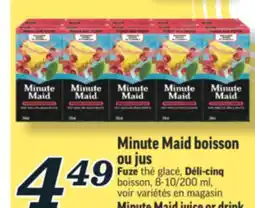 Marché Richelieu Minute Maid boisson ou jus | Minute Maid juice or drink offer