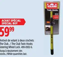 Canadian Tire The Club Twin Hooks Steering Wheel Lock offer