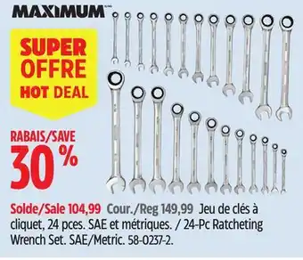 Canadian Tire MAXIMUM 24-Pc Ratcheting Wrench Set offer