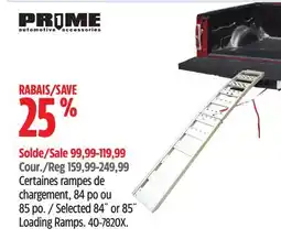 Canadian Tire PRIME1 Selected 84˝ or 85˝ Loading Ramps offer