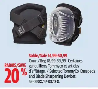 Canadian Tire Selected TommyCo Kneepads and Blade Sharpening Devices offer