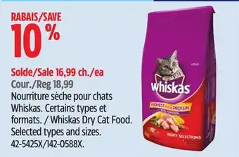 Canadian Tire Whiskas Dry Cat Food offer