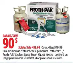 Canadian Tire Froth-Pak Sealant Spray Foam Kit offer