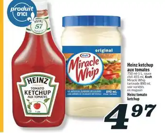 Marché Richelieu HEINZ KETCHUP AUX TOMATES | HEINZ TOMATO KETCHUP offer