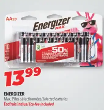 Familiprix ENERGIZER MAX, Piles AA format de 20 ou AAA, format de 12/Batteries offer