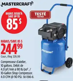 Canadian Tire 10-Gallon Shop Compressor. 4.0 CFM @ 90 PSI offer