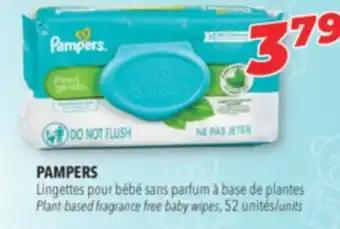 Familiprix PAMPERS Plant-based fragrance free baby wipes offer