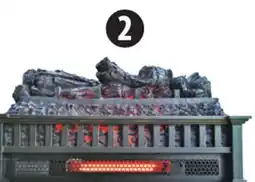 Canadian Tire Komodo 23 Electric log set 4600 btus. hearts 400 sq. ft. includes remote offer