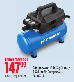 Canadian Tire Mastercraft 3-Gallon Air Compressor offer