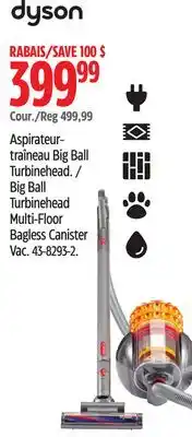 Canadian Tire Dyson Big Ball Turbinehead Multi-Floor Bagless Corded Canister Vacuum Cleaner offer