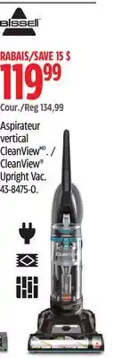 Canadian Tire Bissell CleanView Upright Vac offer