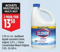 Canadian Tire Clorox Concentrated Bleach Original, 3.57L offer