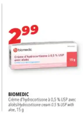 Familiprix BIOMEDIC, Hydrocortisone cream 0.5 % USP with aloe, 15 g offer