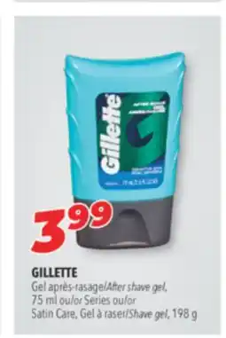 Familiprix GILLETTE, Series or Satin Care,Shave gel, 198 g or After shave gel, 75 ml offer