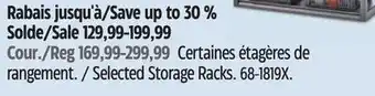 Canadian Tire CleverMade Selected Storage Racks offer