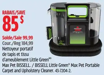 Canadian Tire BISSELL Little Green Max Pet Portable Carpet and Upholstery Cleaner offer