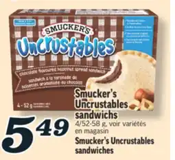 Marché Richelieu Smucker's Uncrustables sandwichs | Smucker's Uncrustables sandwiches offer