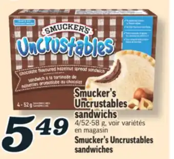 Marché Richelieu Smucker's Uncrustables sandwichs | Smucker's Uncrustables sandwiches offer