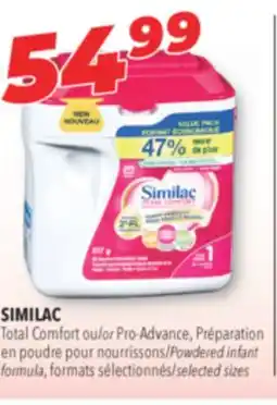 Familiprix SIMILAC Total Comfort or Pro-Advance Powdered infant formula selected sizes offer