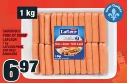 Super C SAUCISSES PORC ET BOEUF LAFLEUR | LAFLEUR PORK AND BEEF SAUSAGES offer