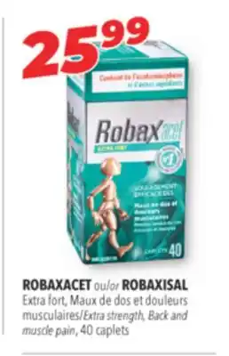 Familiprix ROBAXACET or ROBAXISAL, Extra strength, Back and muscle pain, 40 caplets offer