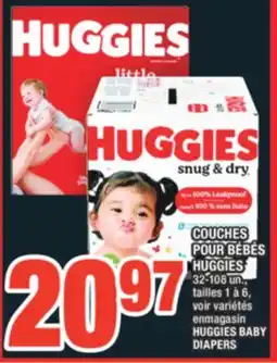 Super C COUCHES POUR BÉBÉS HUGGIES | HUGGIES BABY DIAPERS offer