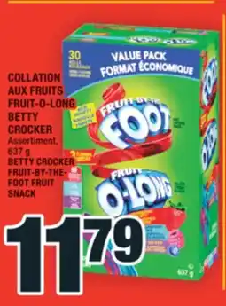 Super C COLLATION AUX FRUITS FRUIT-O-LONG BETTY CROCKER | BETTY CROCKER FRUIT-BY-THE- FOOT FRUIT SNACK offer