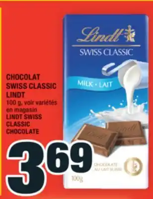 Super C CHOCOLAT SWISS CLASSIC LINDT | LINDT SWISS CLASSIC CHOCOLATE offer