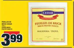 Super C FEUILLES DE BRICK CEDAR | CEDAR BRICK PASTRY SHEETS offer