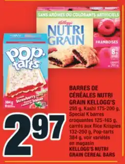 Super C BARRES DE CÉRÉALES NUTRI GRAIN KELLOGG'S | KELLOGG'S NUTRI GRAIN CEREAL BARS offer