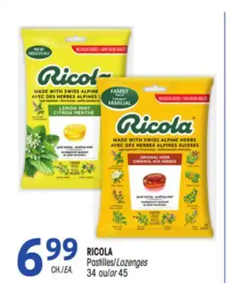 Uniprix RICOLA Pastilles/Lozenges offer