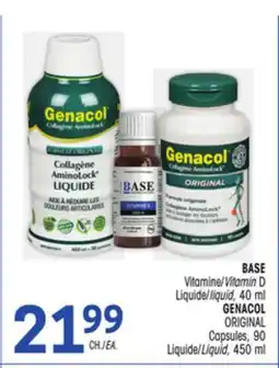 Uniprix BASE Vitamine/Vitamin D Liquide/liquid, GENACOL ORIGINAL Capsules, Liquide/Liquid offer